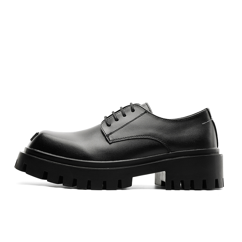 Ritai Мужские повседневные туфли мужские низкие черные лакированные, цвет Black Patent Leather — фото 3
