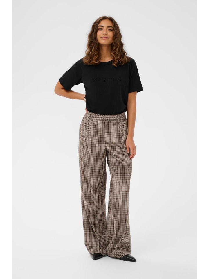 

CULTURE Повседневные брюки CUchecka Классического кроя в коричневую клетку