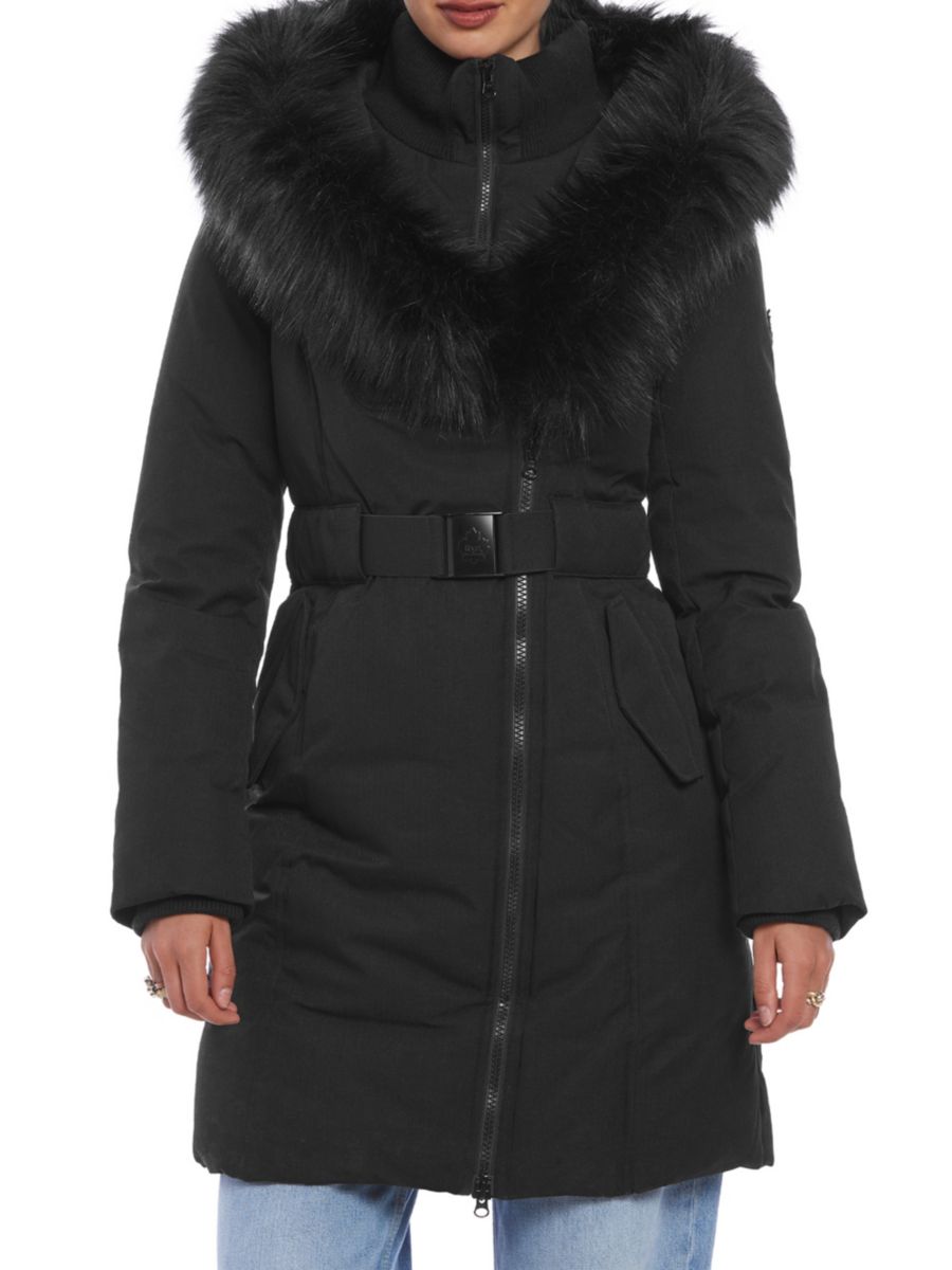 

Длинная парка Eva B III с отделкой из искусственного меха TOBOGGAN CANADA, черный