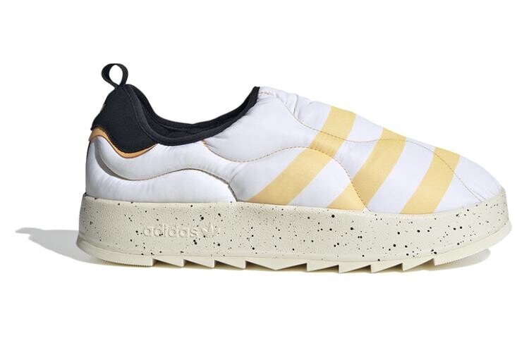 Слипоны-дутики Adidas Originals Puffylette Unisex, белый/желтый — фото 2