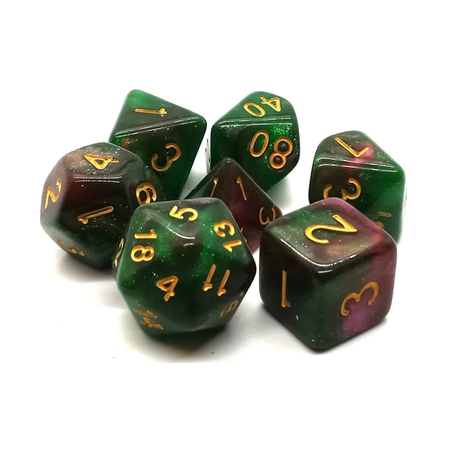 

Поликомплект «Путь роз с золотом» (7), Acrylic-Resin Dice - Galaxy