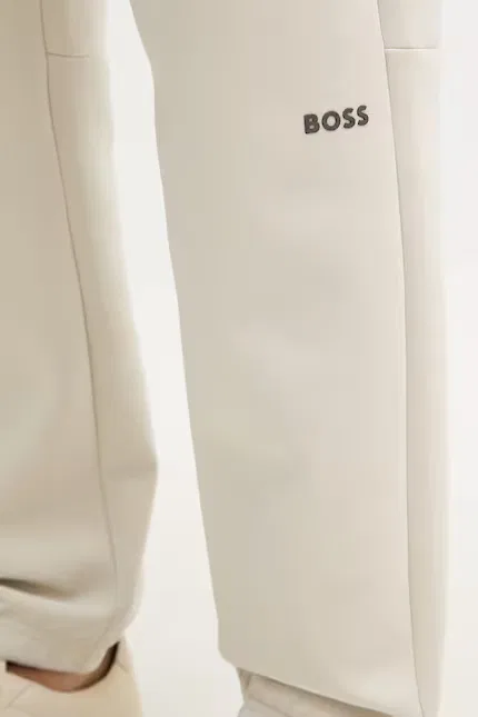 Спортивные штаны свободный крой BOSS Green, бежевый — фото 4