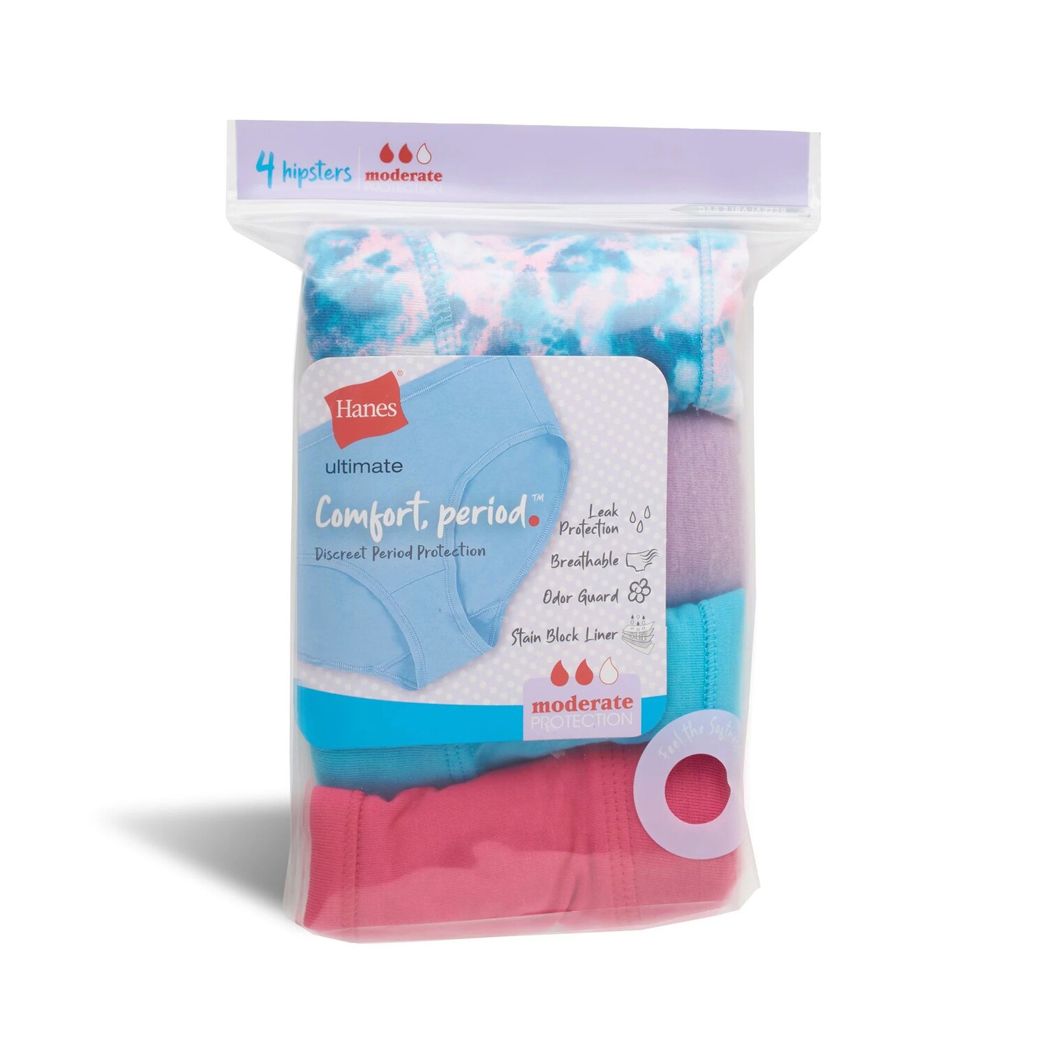 

Комплект из 4 комфортных хипстерских трусиков Hanes Ultimate для девочек Hanes