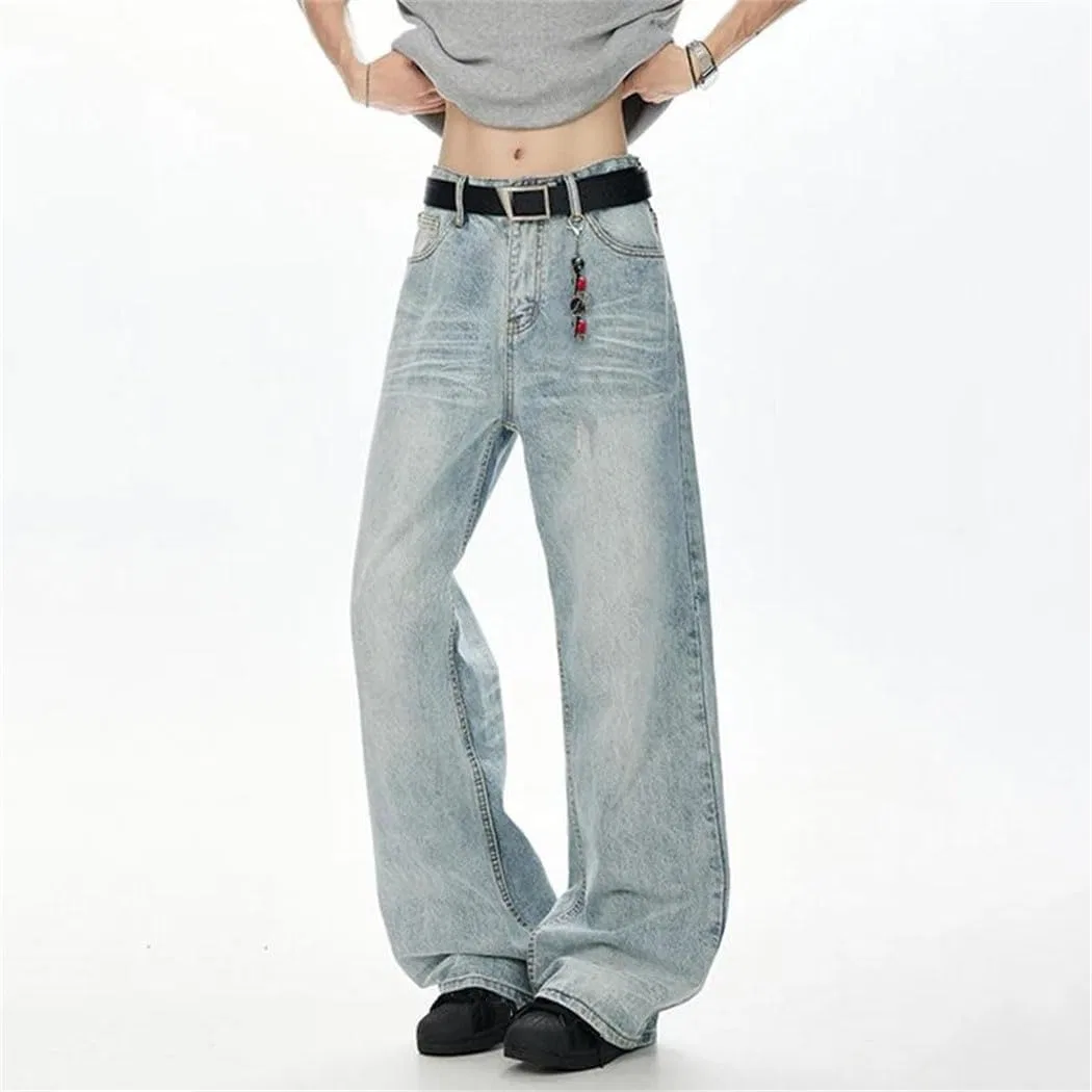 Джинсы свободные широкие Men's Denim, синий — фото 3