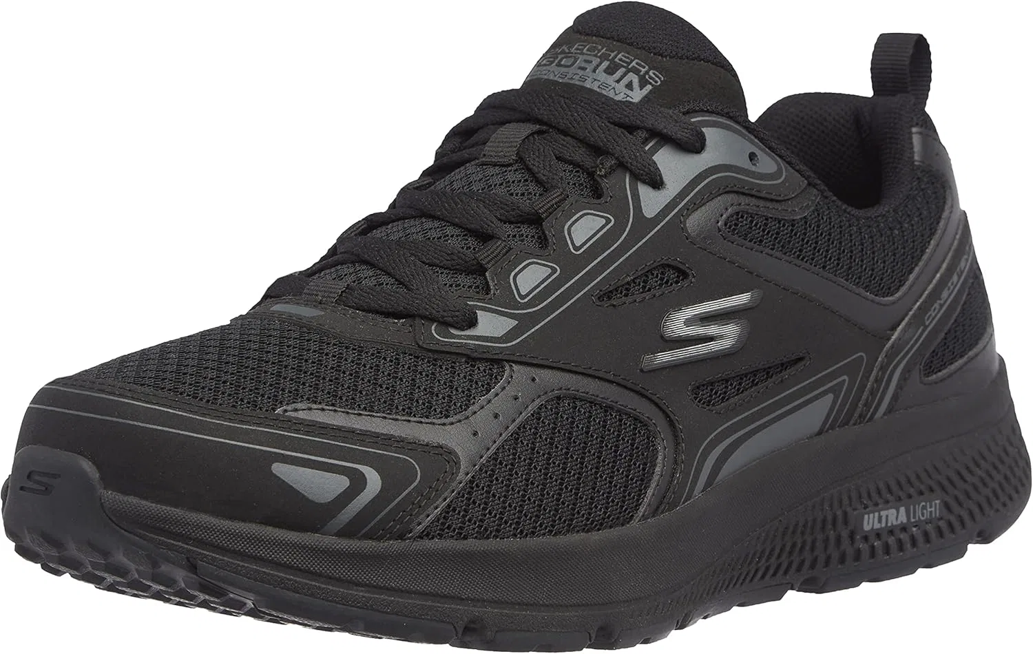 Кроссовки Skechers Herren Go Run для бега и ходьбы, обеспечивающие стабильные результаты, Black Dark Grey