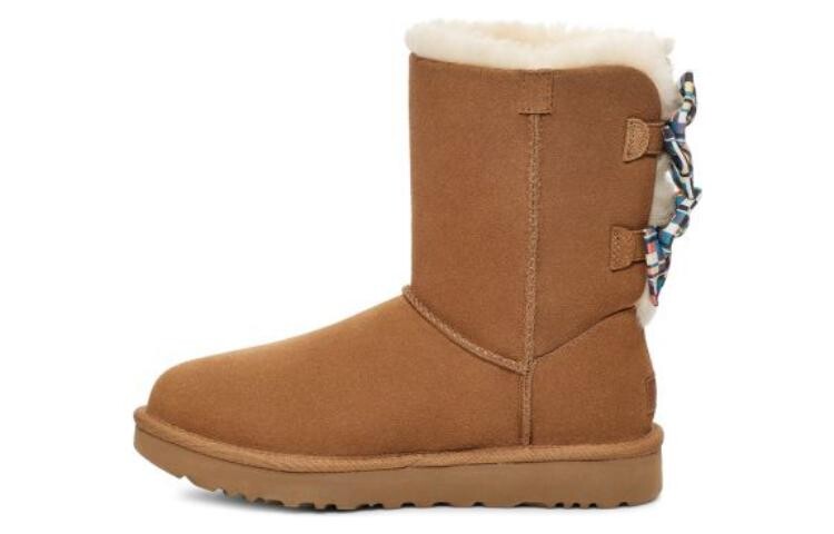 Сапоги женские UGG Checkered Bow, коричневый
