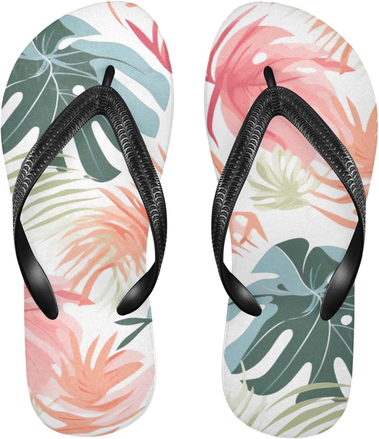 

Женские и мужские летние пляжные шлепанцы Palm Leaf с тропическим дизайном, для душа Kfbe