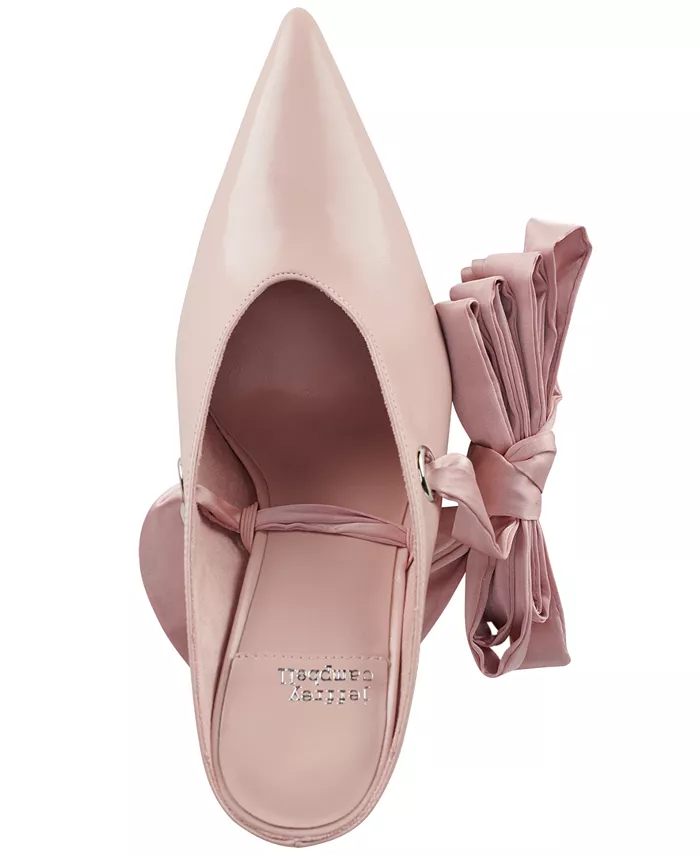 Гратео Скульптурные Высокие Каблуки Шнурованные Мюли Jeffrey Campbell, розовый — фото 4