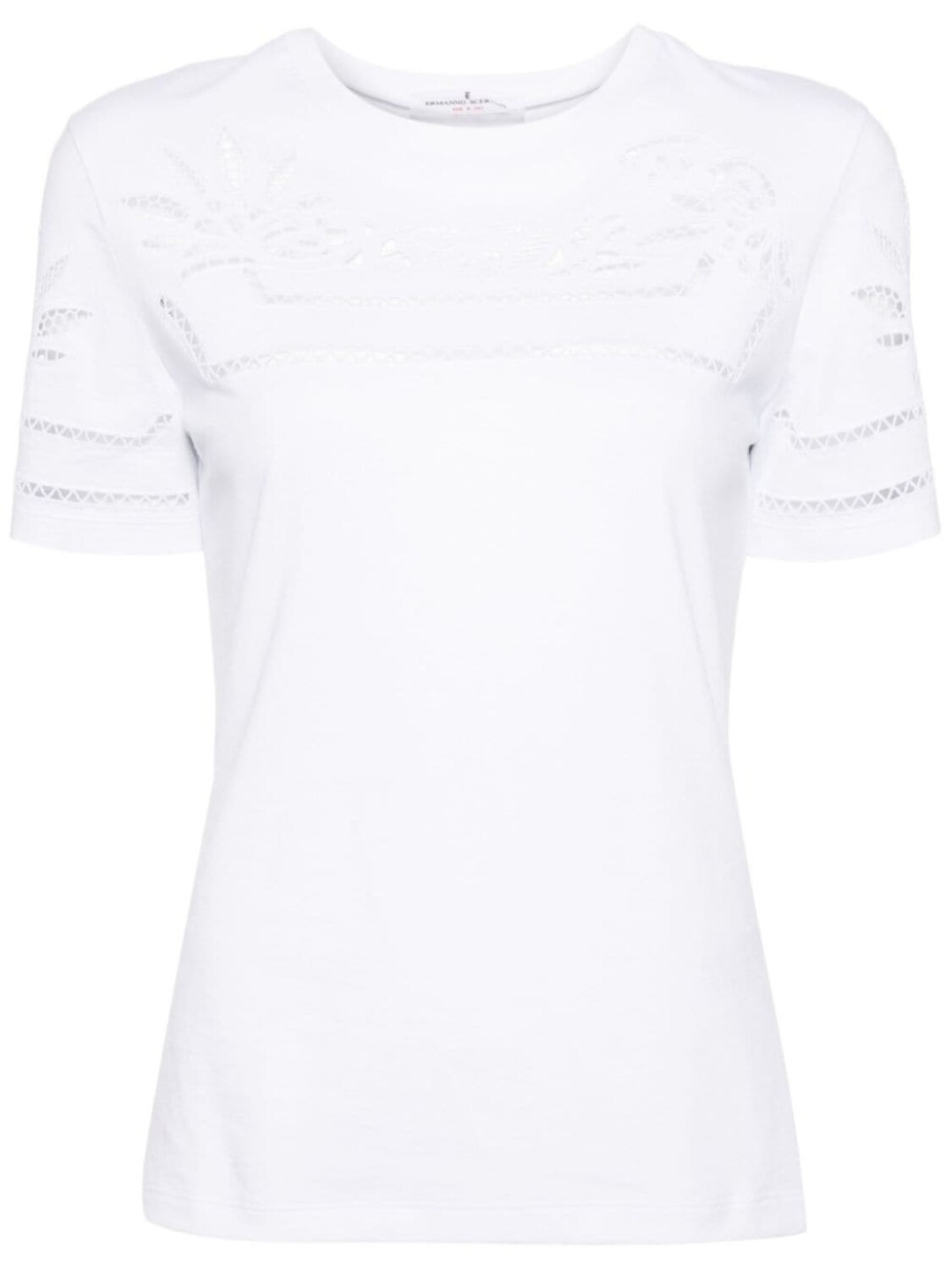 

Ermanno Scervino футболка с английской вышивкой, белый