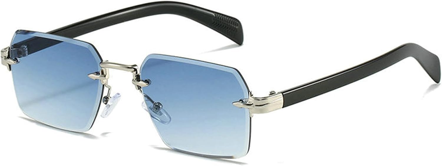 

Солнцезащитные очки Willochra в стиле ретро, ​​квадратные, для женщин. Модные маленькие винтажные солнцезащитные очки без оправы, металлическая оправа, защита от УФ-излучения, C4