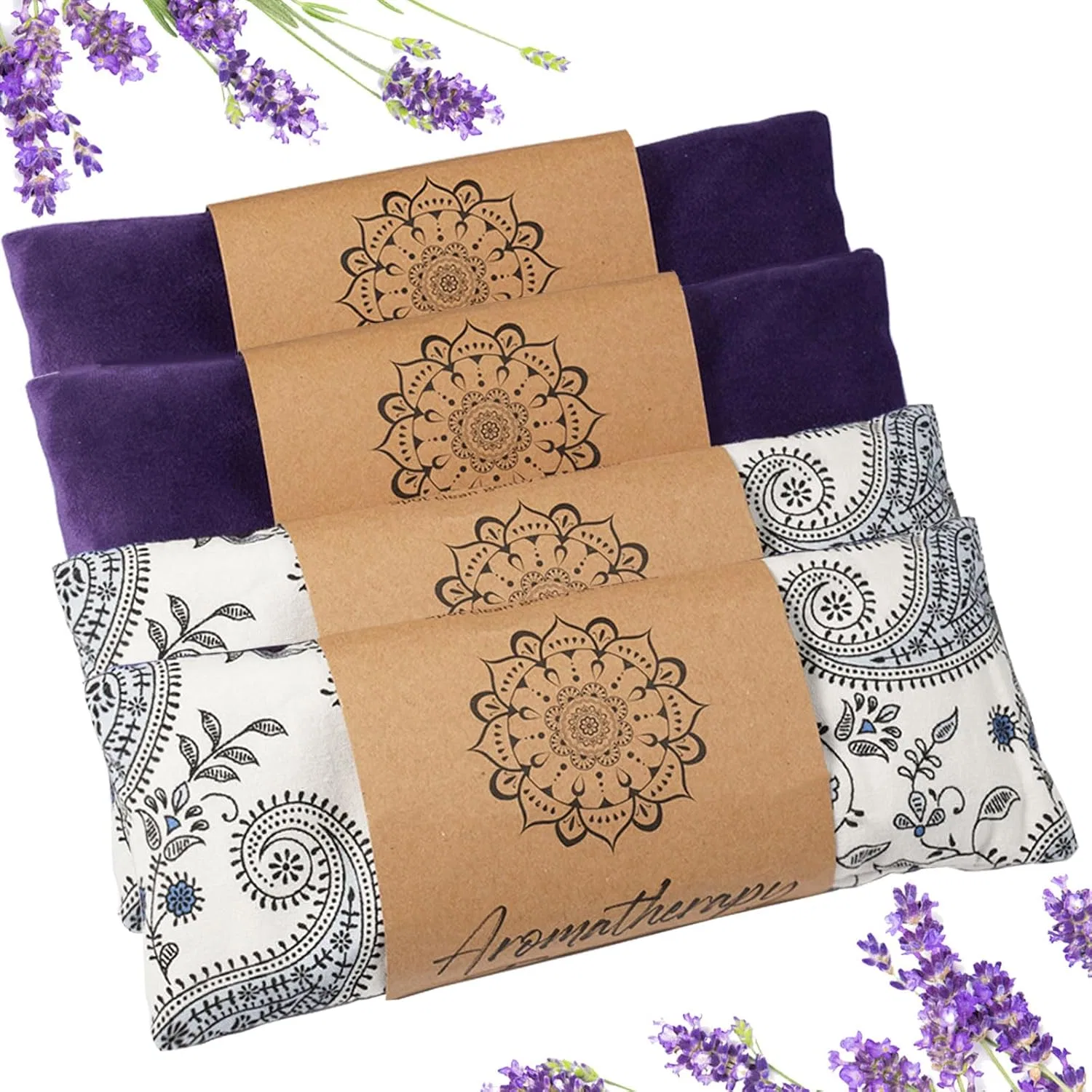 Маска для глаз Hihealer с лавандовой ароматерапией, 2/4 шт. Hihealer, Purple X 2 And White X 2