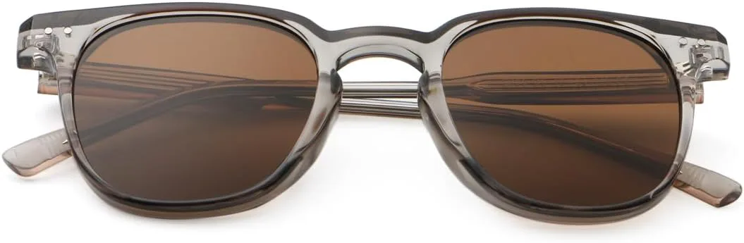 

Солнцезащитные очки в квадратной оправе для женщин и мужчин, модные очки с защитой от УФ-излучения UV400, оправа CP, ацетатные дужки LIGOES, Grey With Brown