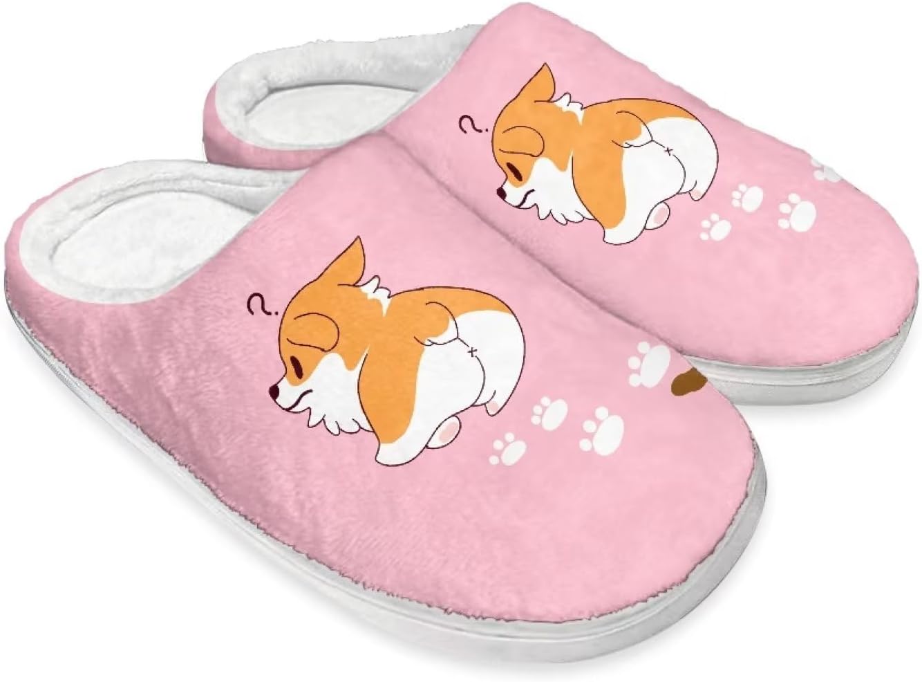 

Тапочки STUOARTE для женщин и мужчин, мягкие теплые домашние тапочки, для дома и улицы, плюшевые, с противоскользящей подошвой, на удобной подошве, белый/розовый