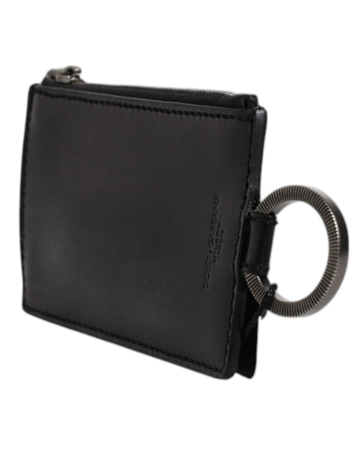 Кошелек-держатель для карт с логотипом из кожи Black Horse Dolce & Gabbana — фото 3