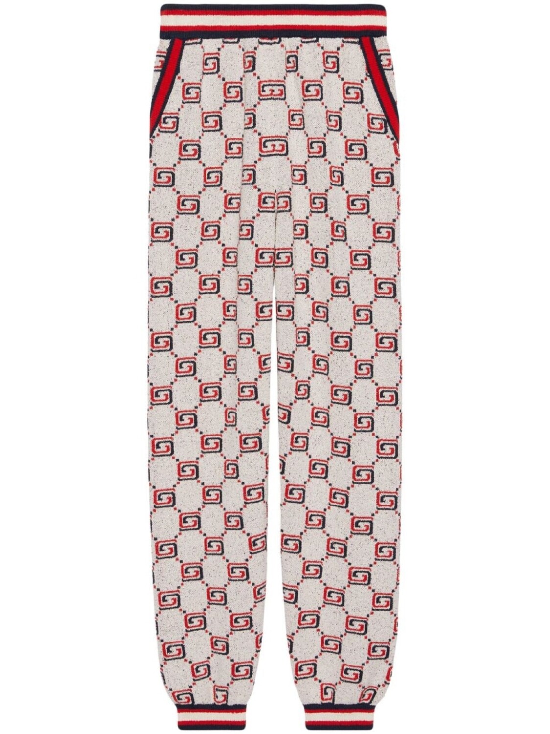 

Gucci жаккардовые брюки с логотипом GG, белый