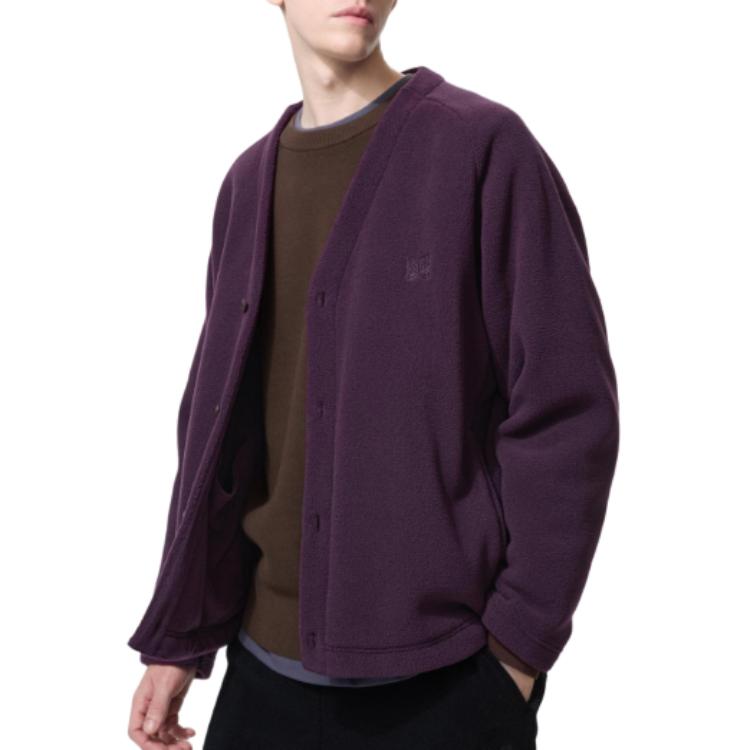 Джемпер X Needles Co brand FW25 Knitwear Unisex UNIQLO, фиолетовый — фото 3