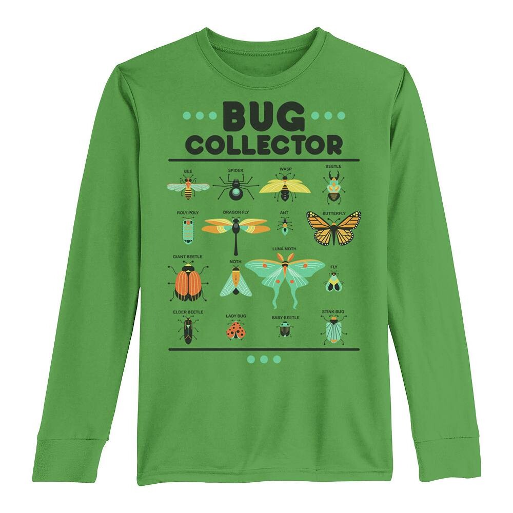 

Футболка с длинными рукавами и надписью «Rows Of Bugs» для мальчиков 8–20 лет Licensed Character, цвет Kelly
