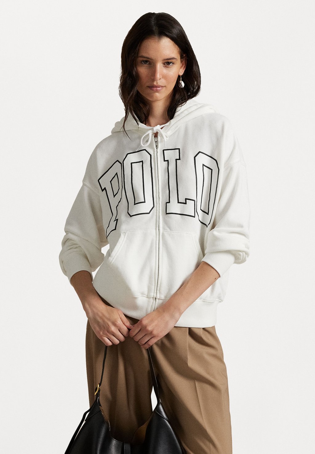 

Толстовка на молнии LOGO LIGHTWEIGHT FLEECE FULL ZIP HOODIE Polo Ralph Lauren, кремовый