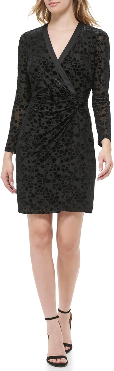

Платье Velvet Burnout Surplus Sheath Tommy Hilfiger, черный