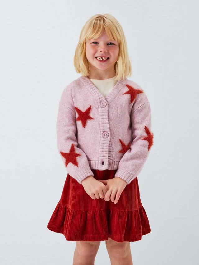 

Детский кардиган с V-образным вырезом John Lewis, Pink