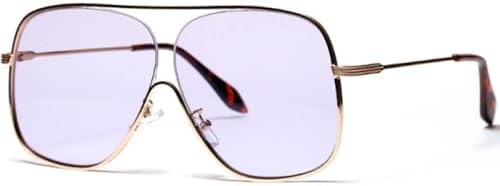 

Солнцезащитные очки большого размера 2026 года, квадратной формы, для женщин и мужчин, с металлической оправой, градиентные солнцезащитные очки в стиле панк MTZJH, Gold Purple