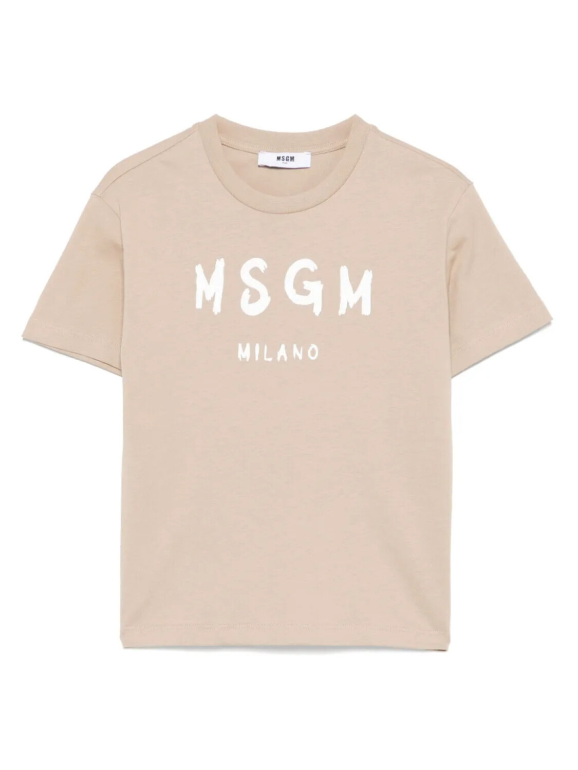 

MSGM Kids футболка с логотипом, нейтральный цвет