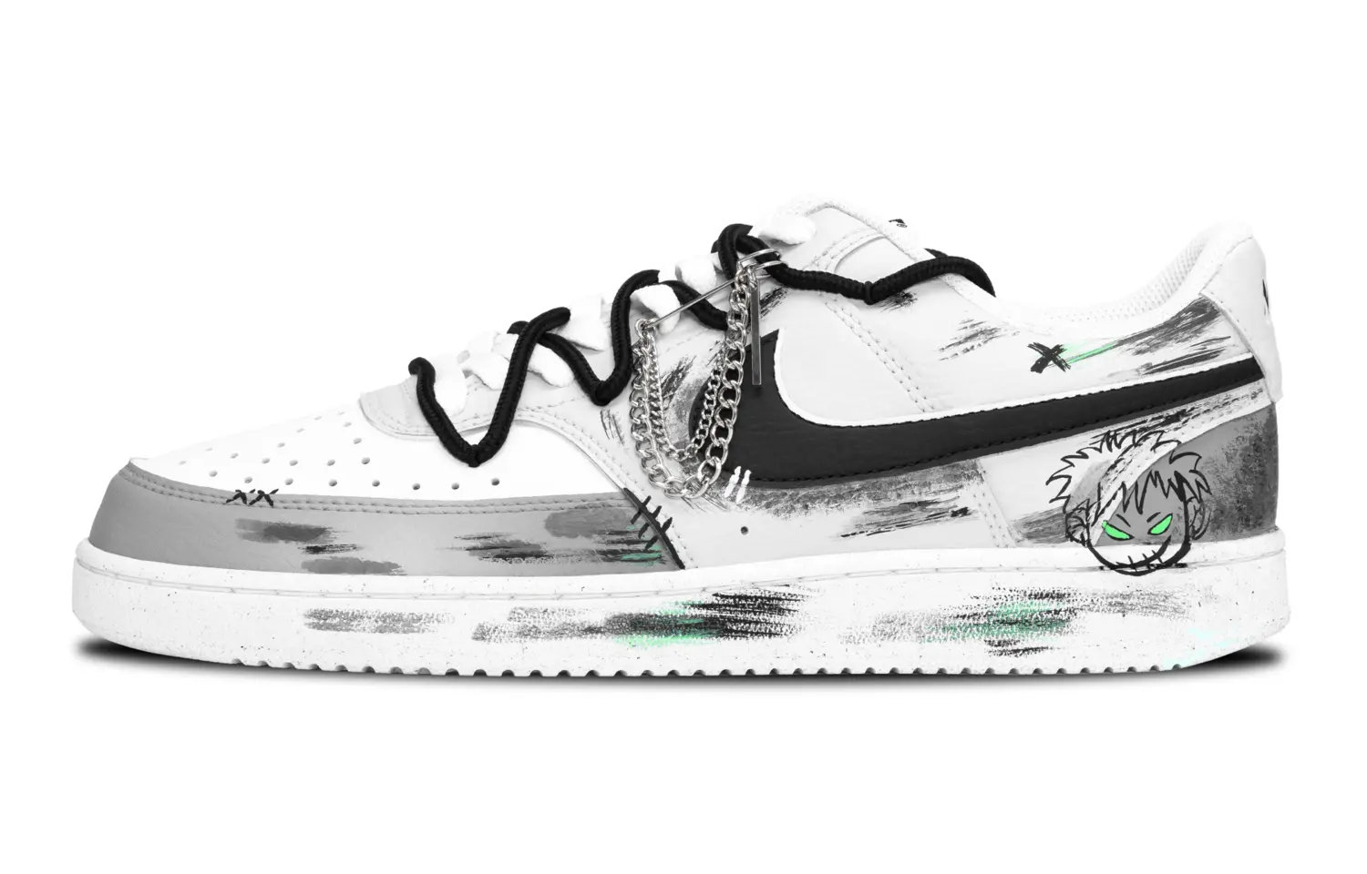 

Кроссовки Nike Court Vision Skateboarding Shoes Men Low-top Blue, темно-серый