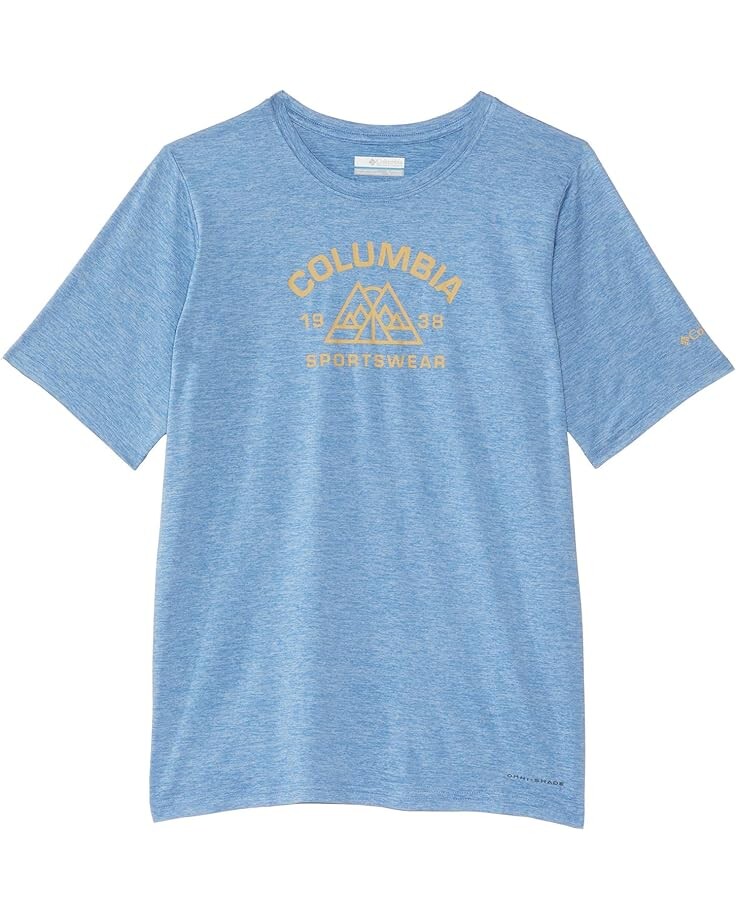 

Рубашка Columbia Kids Mount Echo Short Sleeve Graphic Shirt, цвет Skyler/Peaked Badge