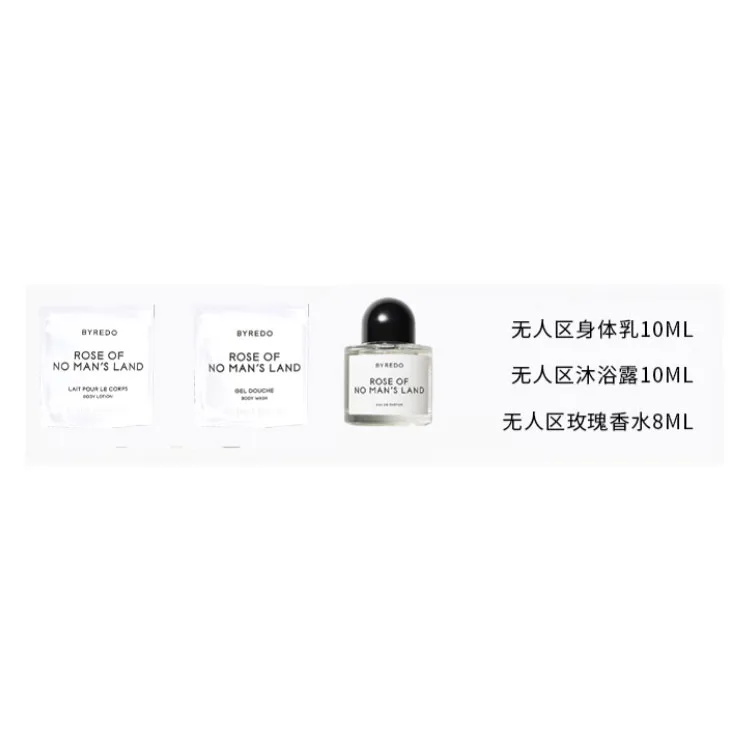 Byredo Набор пробников: парфюм 8 мл, гель для душа 10 мл, лосьон для тела 10 мл, eau de parfum edp, No Man's Land Rose Perfume 8ml+No Man's Land Shower Gel 10ml+No Man's Land Body Lotion 10ml — фото 2