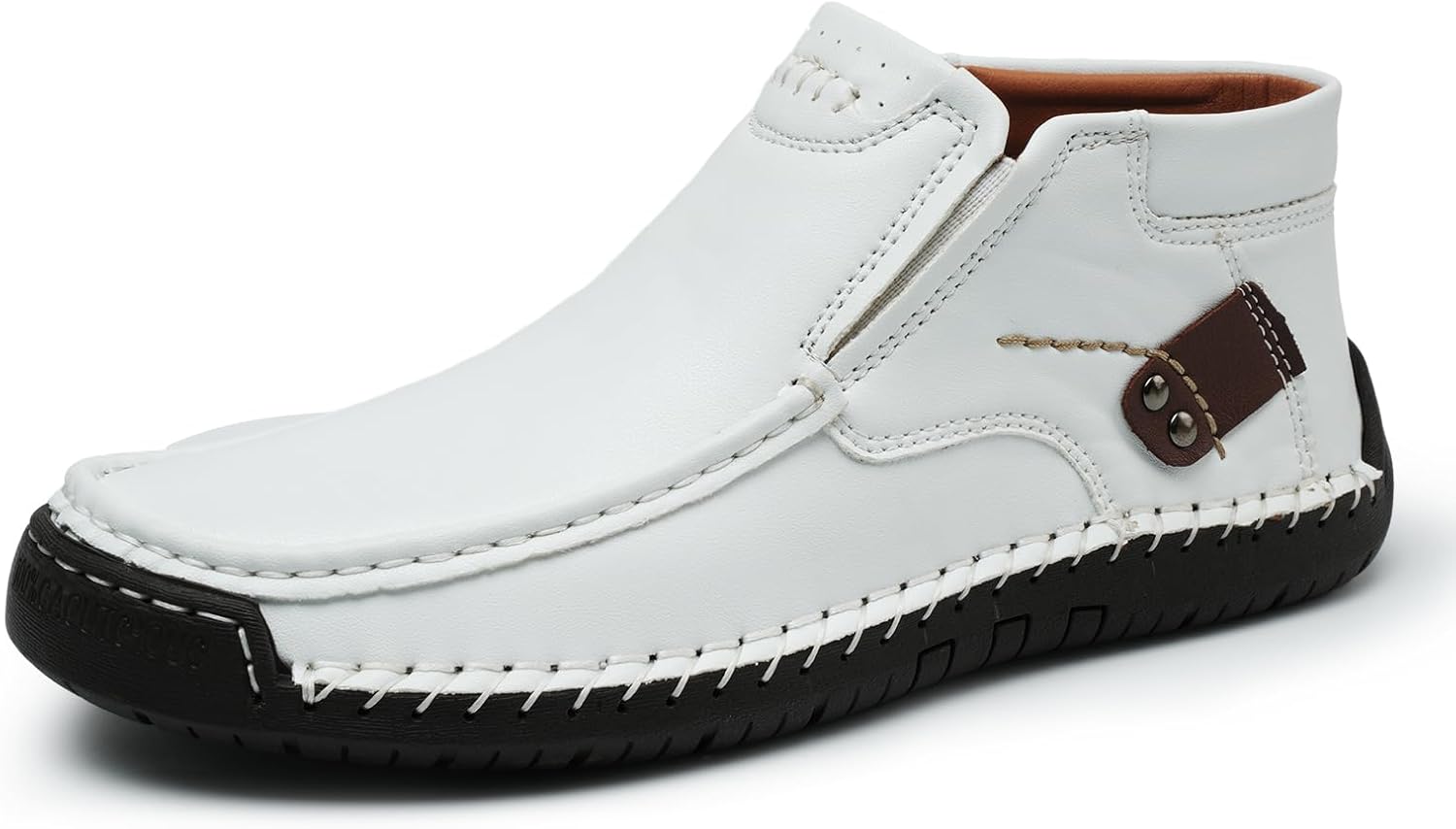 

Мужские классические ботинки Чака, лоферы, повседневные обувь без шнурков для улицы, повседневные ботинки для мужчин, обувь для вождения, путешествий и прогулок для взрослых мужчин Gsohino, белый