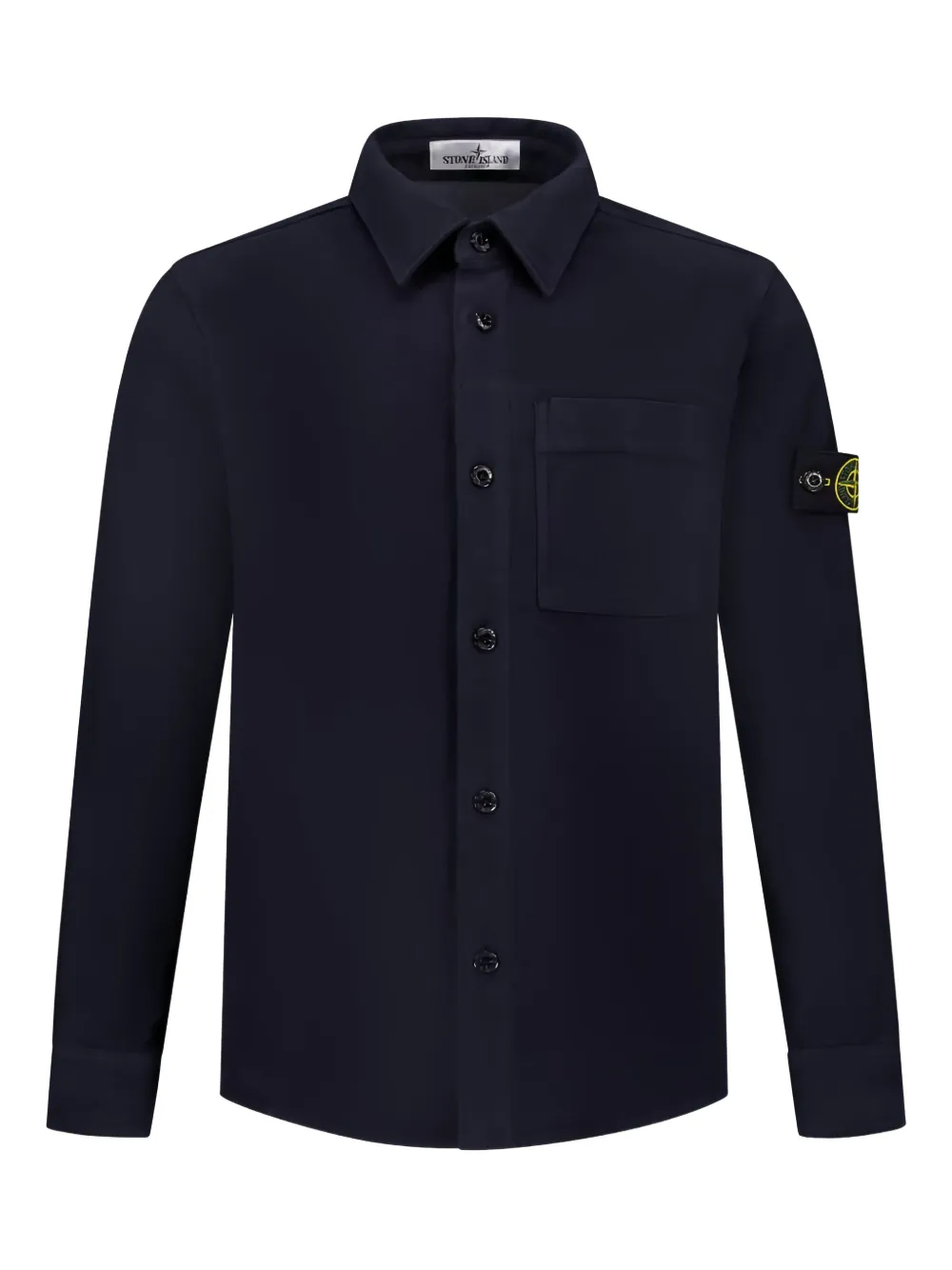 

Рубашка на пуговицах с накладными карманами Stone Island Junior, синий
