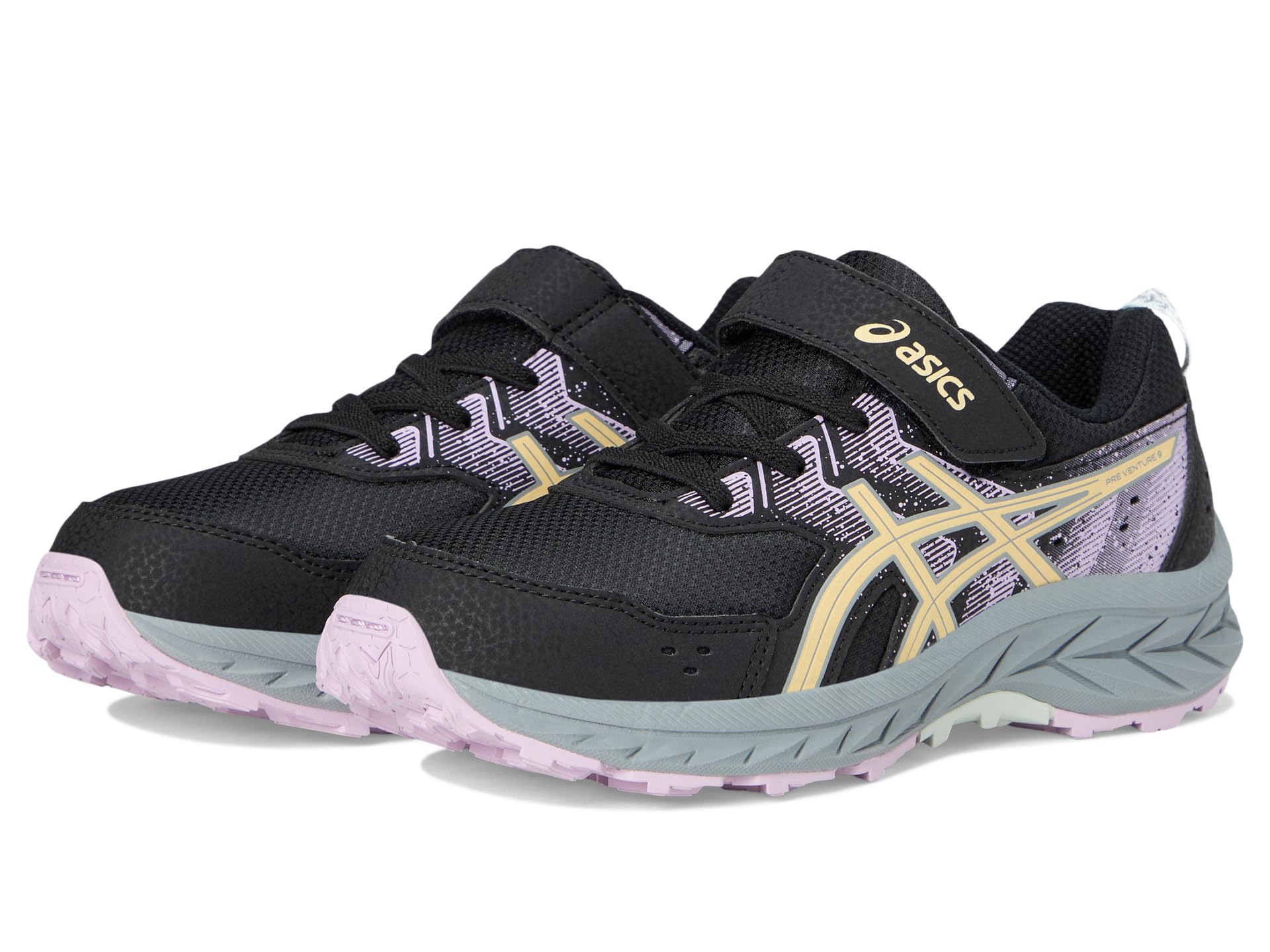 

Кроссовки ASICS Kids Pre Venture 9 Ps, Black/Light Orange