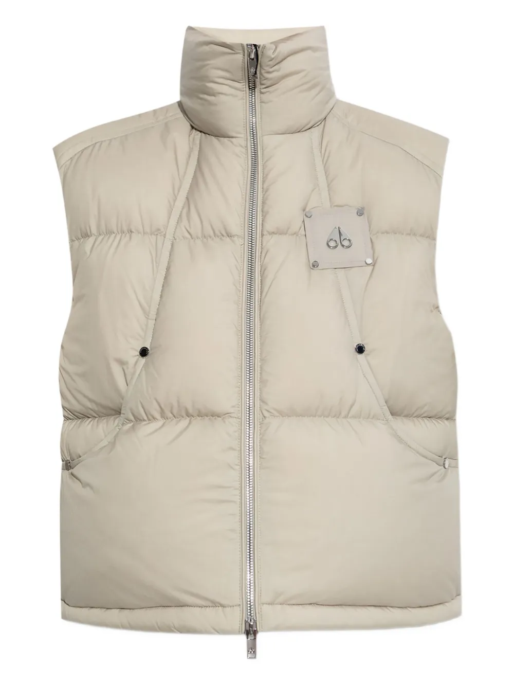 

Стеганый жилет с логотипом Moose Knuckles, нейтральный