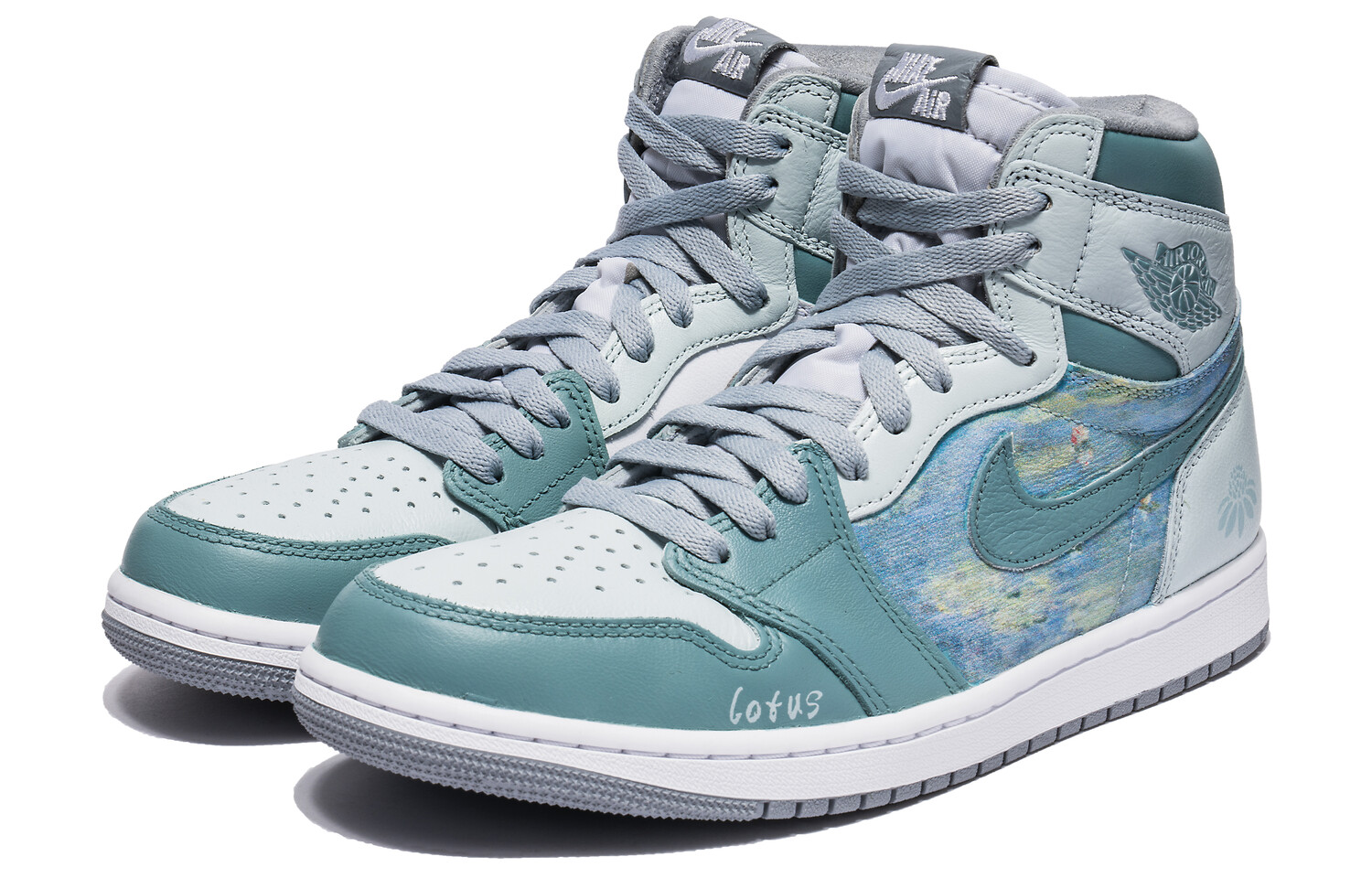 

Кроссовки Air Jordan 1 Skateboarding Shoes Men High-top White, белый