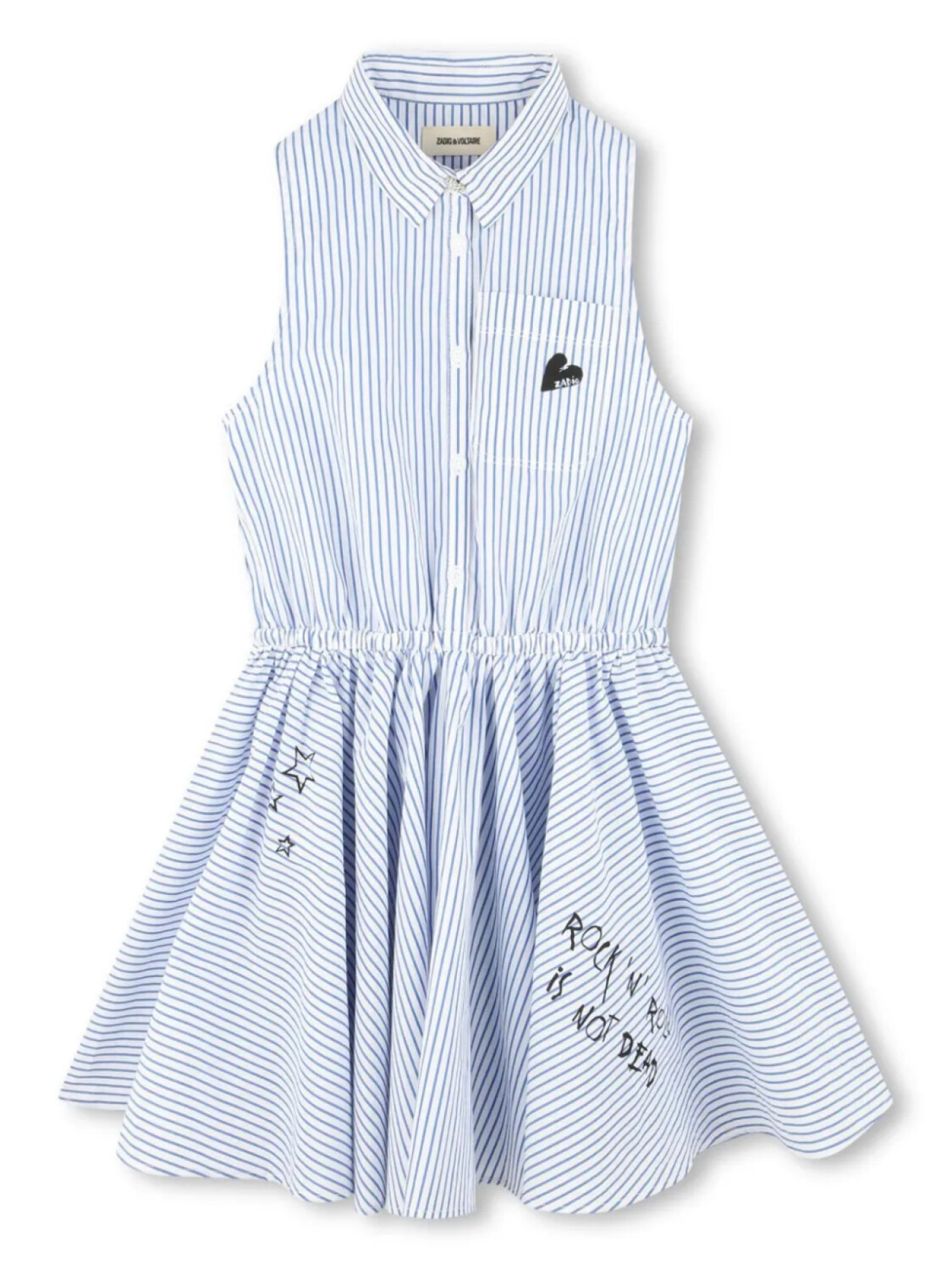

Zadig & Voltaire Kids полосатое платье, синий