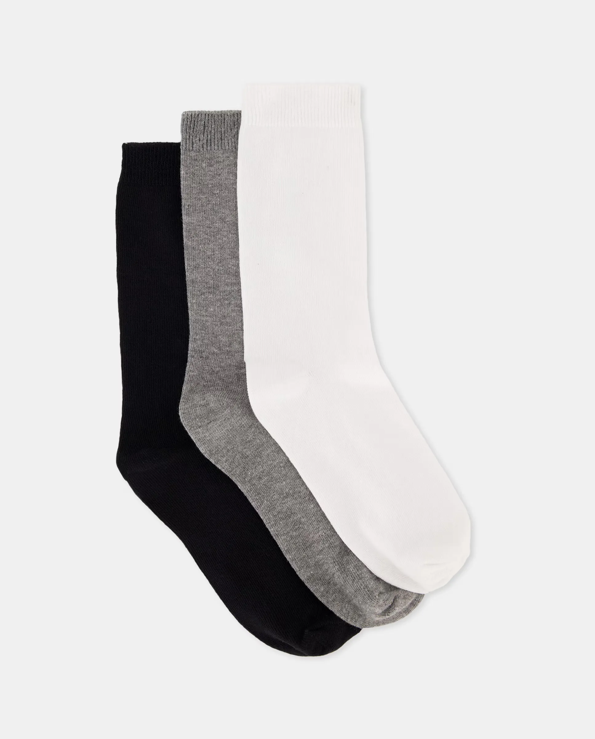 

Набор из 3 однотонных носков для девочки Cotton Juice, мультиколор