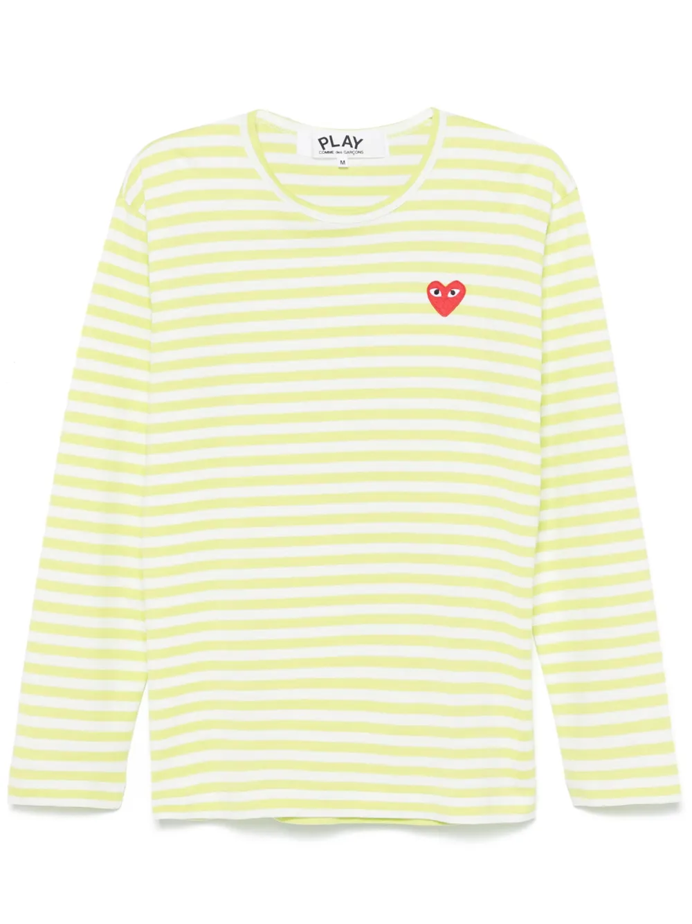 Полосатая футболка с логотипом Comme Des Garçons Play, зеленый