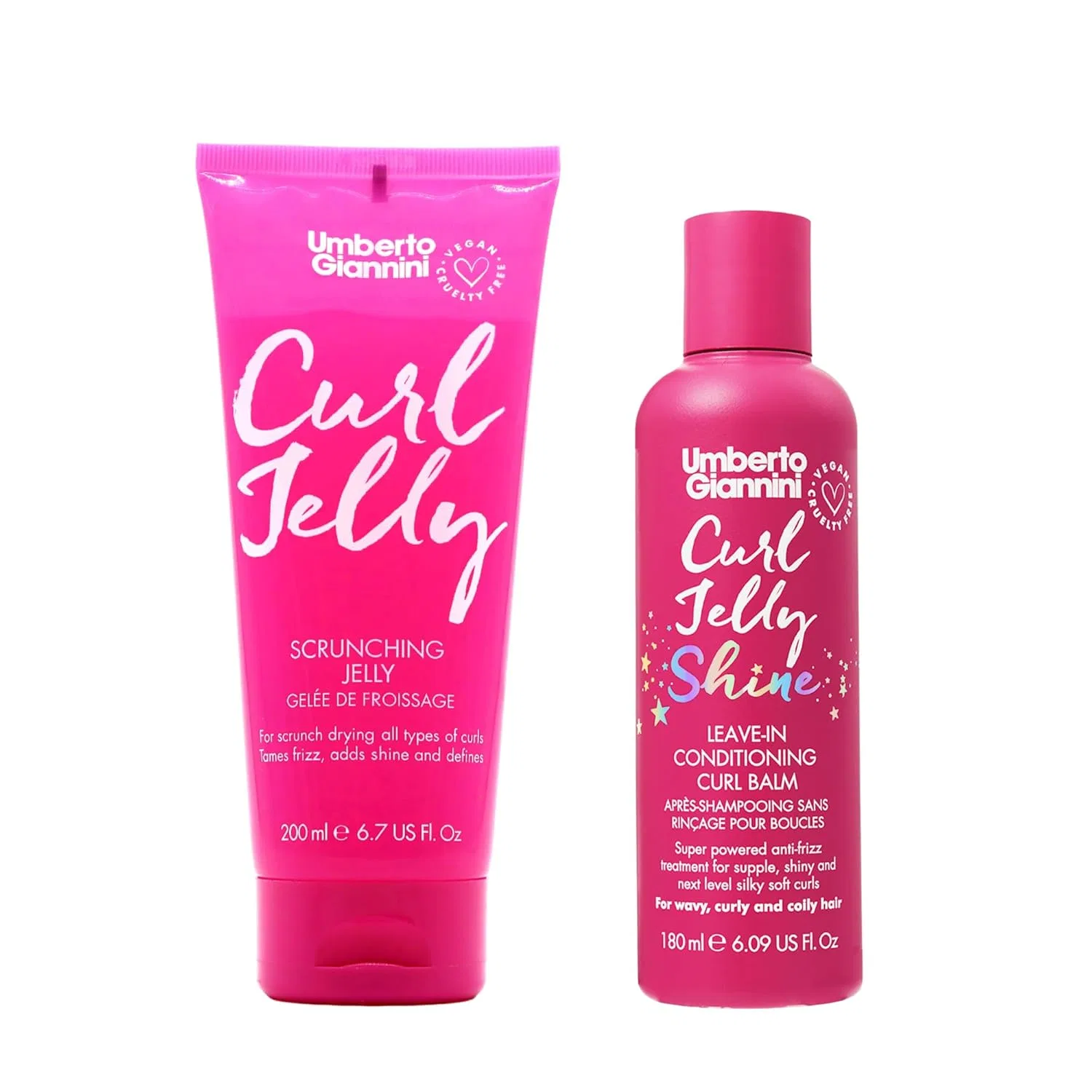 Набор Umberto Giannini Curl Jelly Scrunching Jelly 200 мл и Curl Jelly Shine Rinse Free Conditioner 180 мл Umberto Giannini