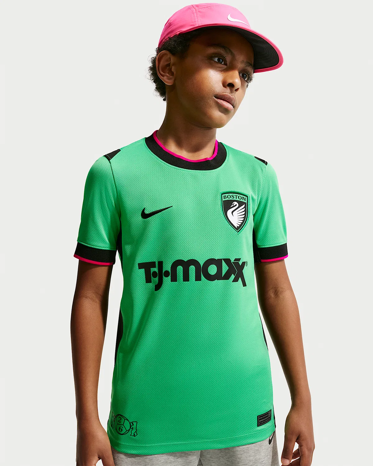 Детская футболка Nike Dri-FIT Replica Jersey Boston Legacy Stadium Edition, Green Shock