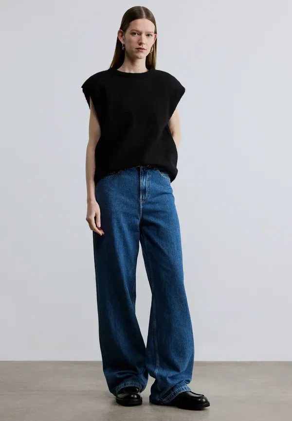 Брюки Marlene wide leg Boss, синий — фото 2