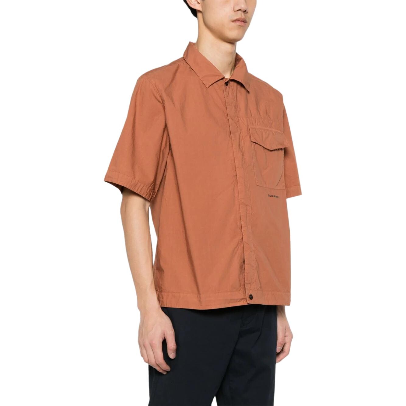 Рубашка мужская оранжевая Stone Island, оранжевый — фото 4
