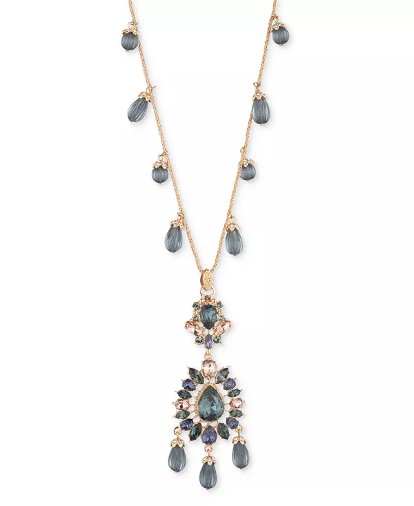 

Ожерелье с подвеской из кристаллов и камней, 38 дюймов Marchesa, blue