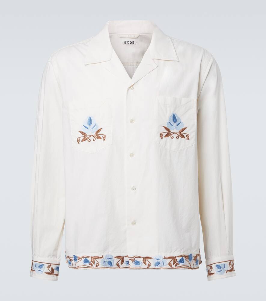 

Новая рубашка из хлопкового поплина Vine Bode, Cream