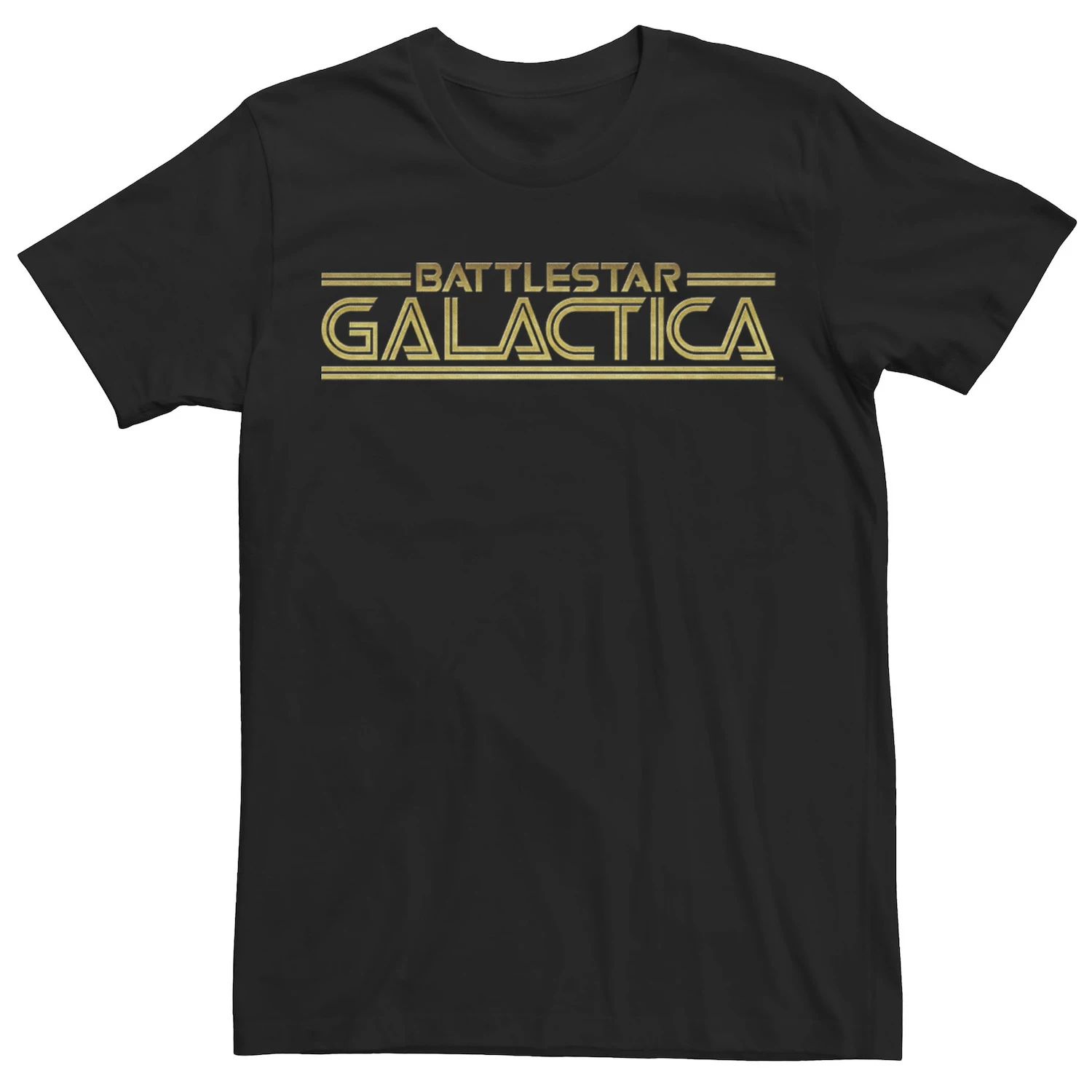 

Мужская футболка с логотипом Battlestar Galactica Gold Title Licensed Character