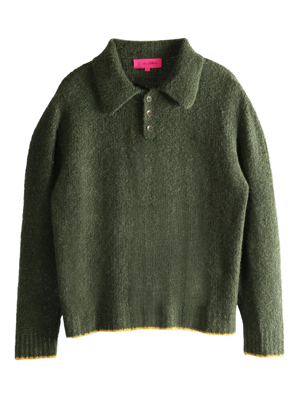 

Поло с контрастной отделкой The Elder Statesman, зеленый