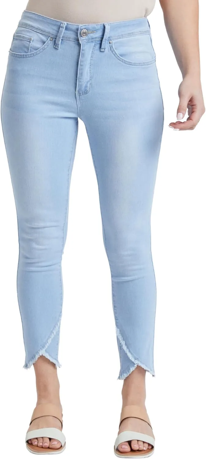 

Royalty For Me Women's High Rise Tulip Hem Ankle Jean