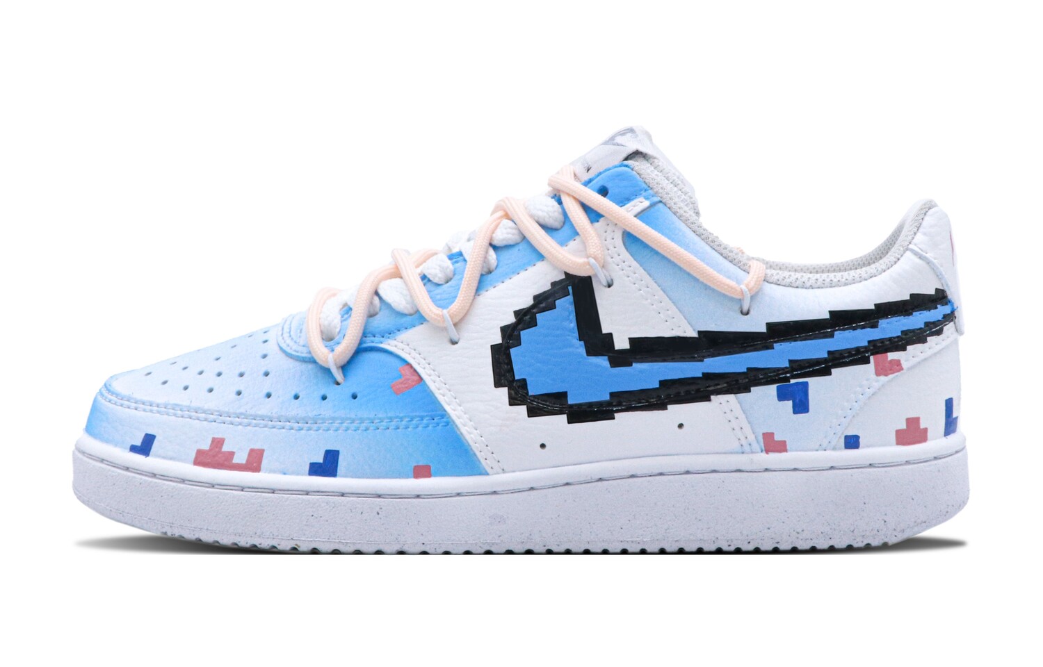 

Кроссовки Nike Court Vision 1 Skateboarding Shoes Women's Low-top Blue/white, белый/синий