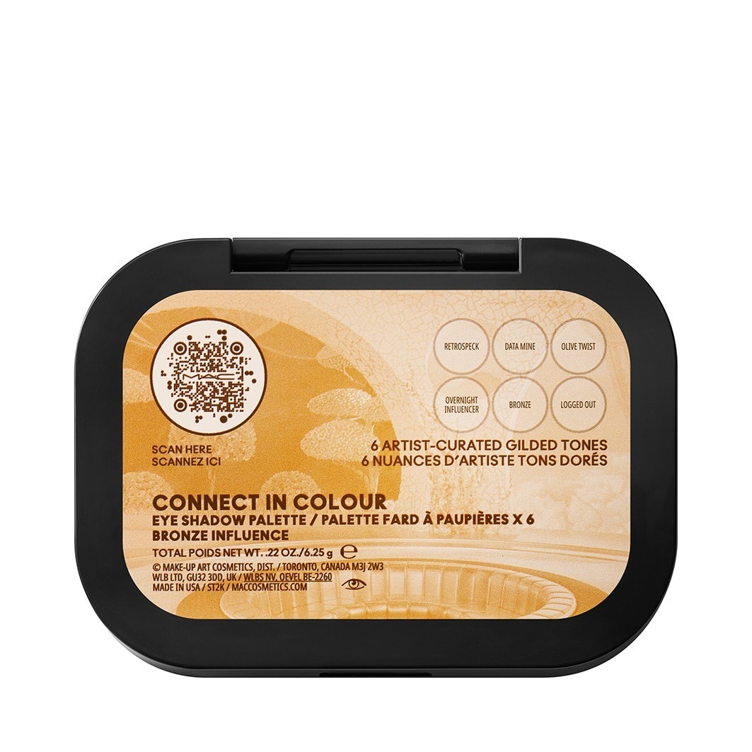 Тени для век connect in eyeshadow palette Mac, bronze influence, вес 6.25 гр. — фото 3