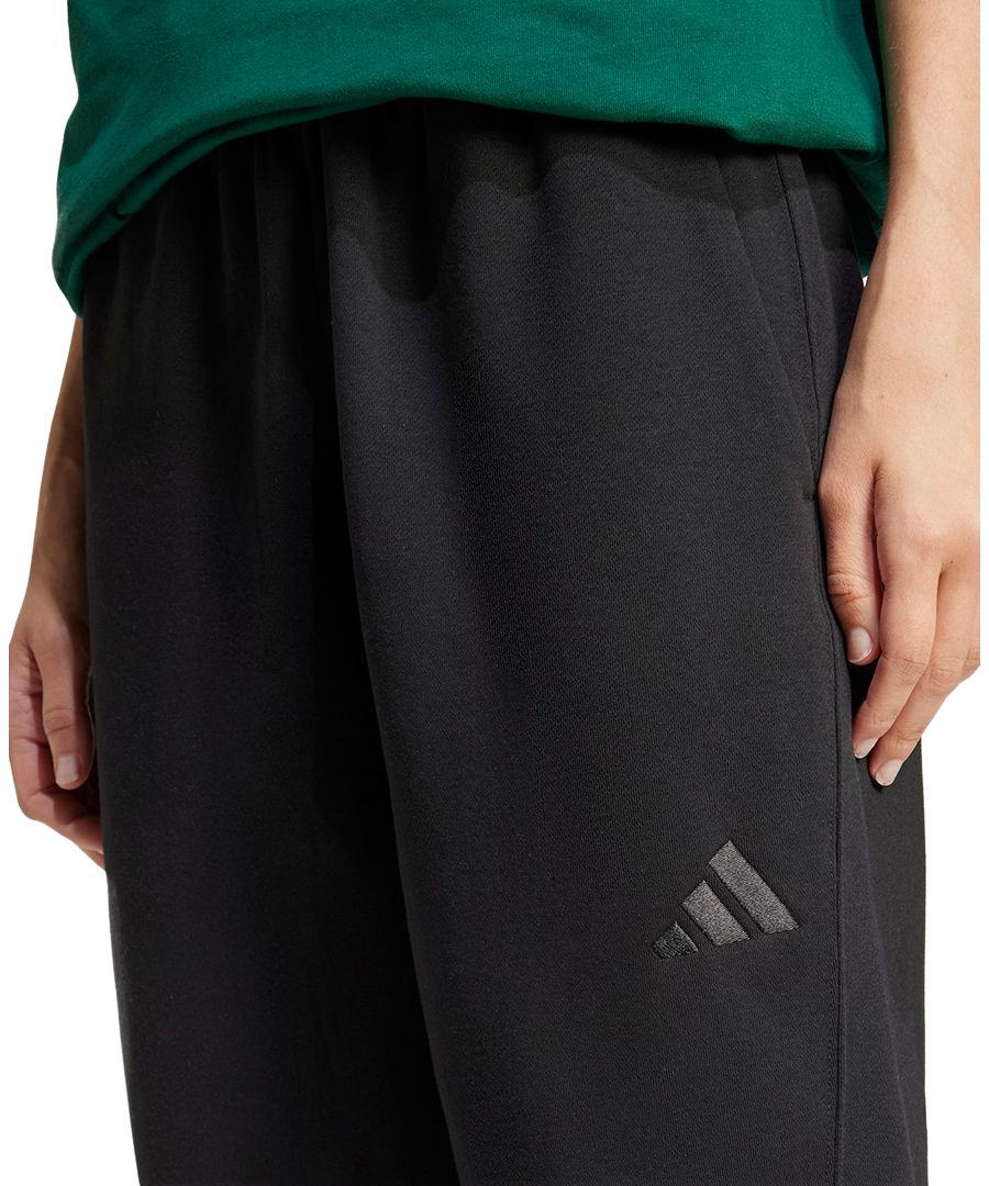 Женские всесезонные свободные брюки на шнуровке Adidas, Black — фото 3