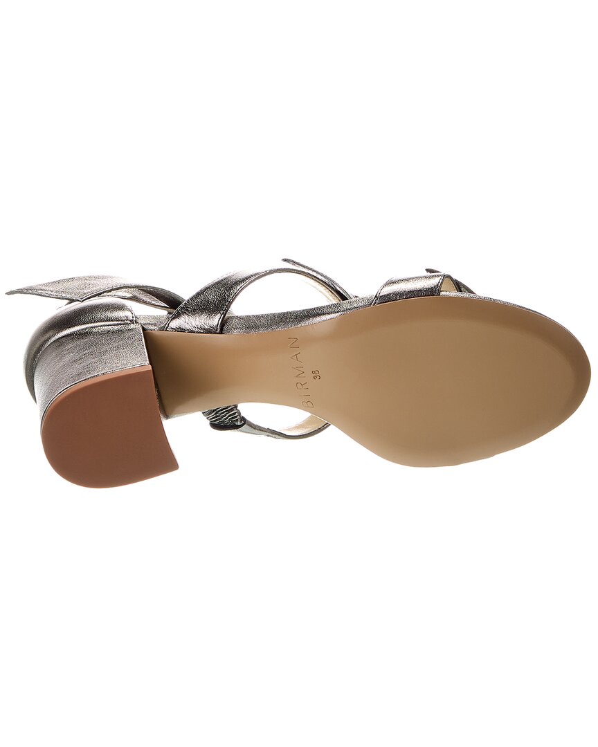 Alexandre Birman New Lolita 60 Leather Sandal, серебряный — фото 4